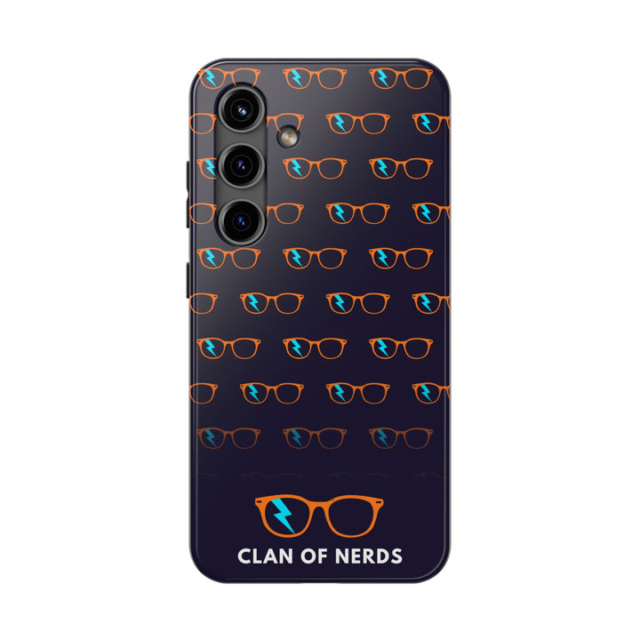 Orange/Cyan Glasses Pattern Tough Phone Case by Clan of Nerds