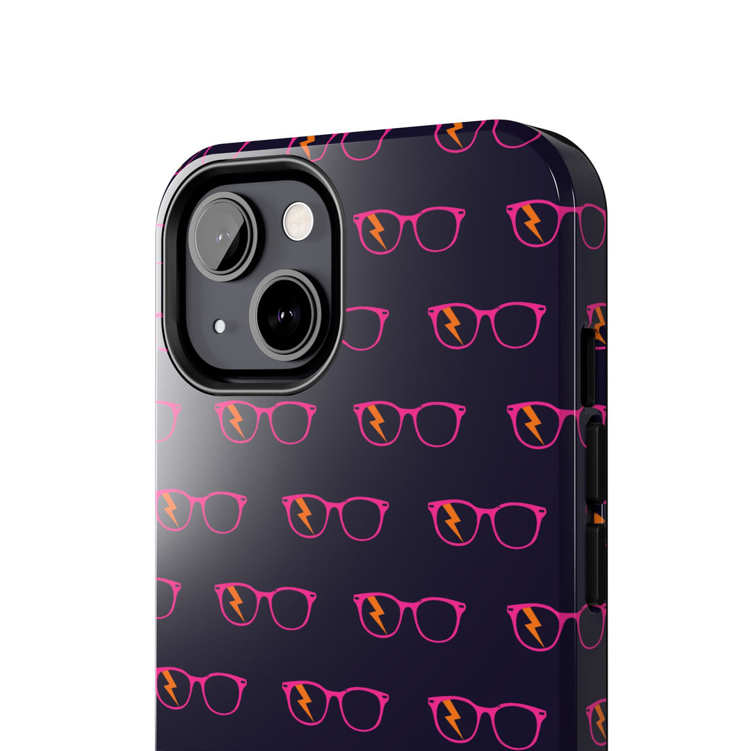 Pink/Orange Glasses Pattern Tough Phone Case by Clan of Nerds
