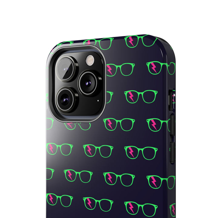 Green/Pink Glasses Pattern Tough Phone Case by Clan of Nerds