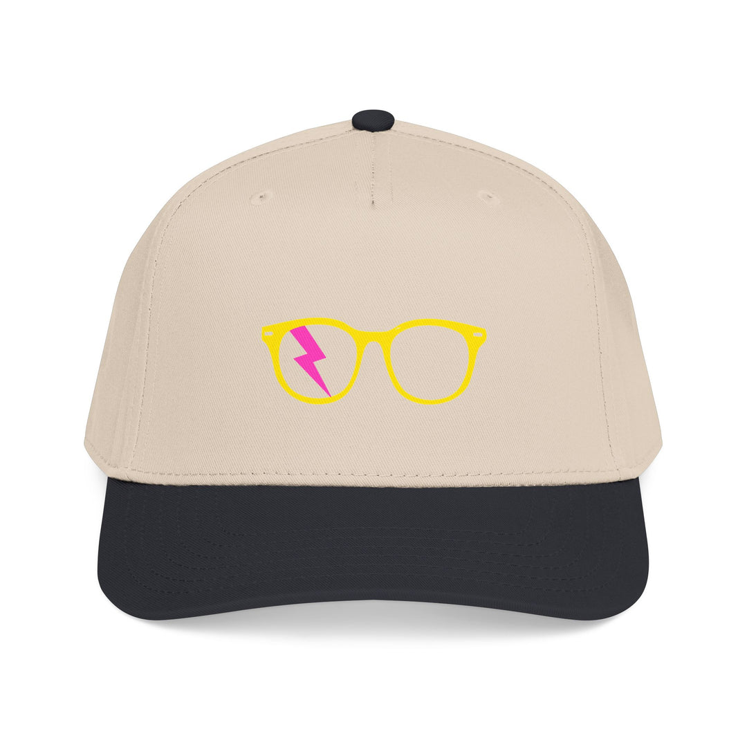 Yellow/Pink Glasses Cap in Black/Natural