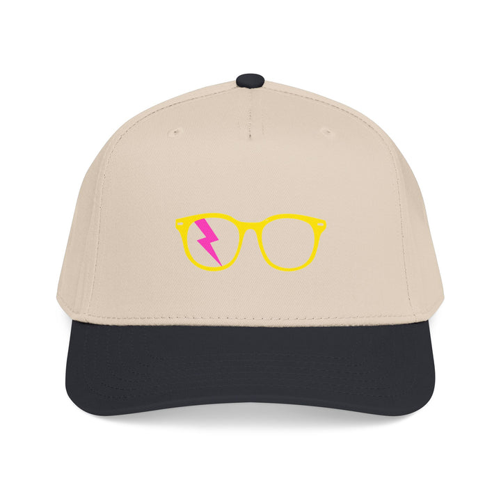 Yellow/Pink Glasses Cap in Black/Natural