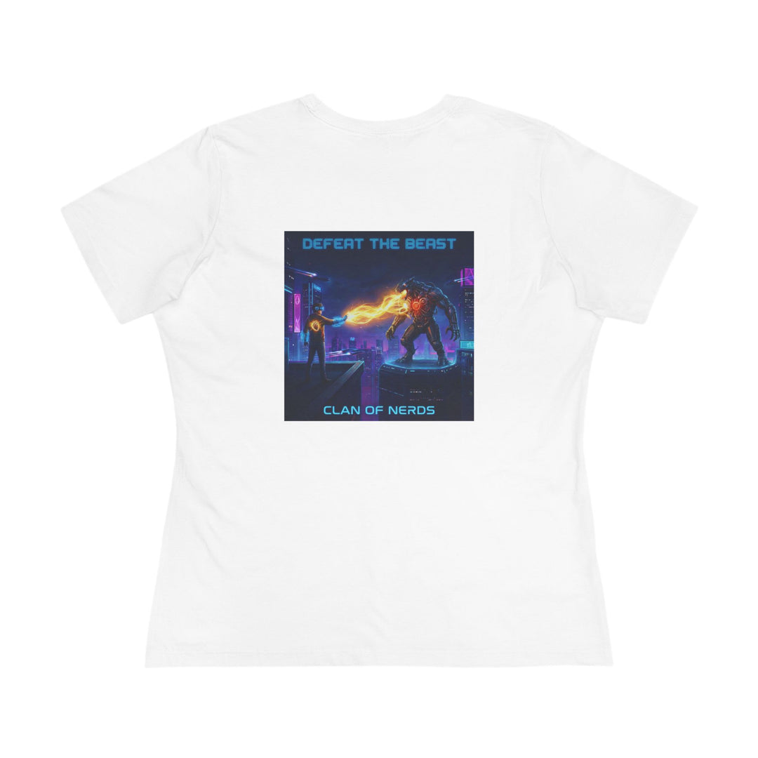 Defeat the Beast Women’s Tee by Clan of Nerds