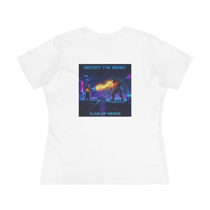 Defeat the Beast Women’s Tee by Clan of Nerds
