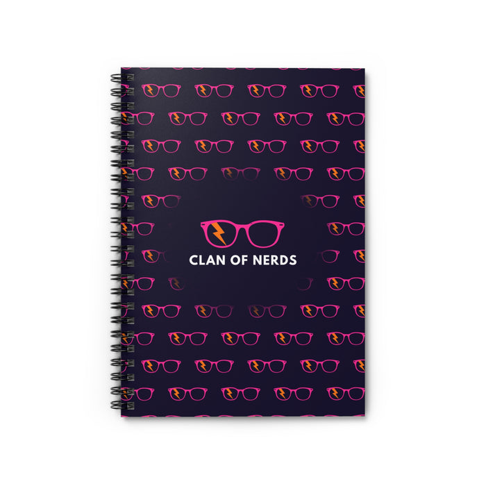 PINK/ORANGE GLASSES PATTERN - SPIRAL NOTEBOOK