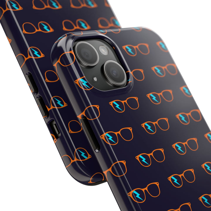 Orange/Cyan Glasses Pattern Tough Phone Case by Clan of Nerds