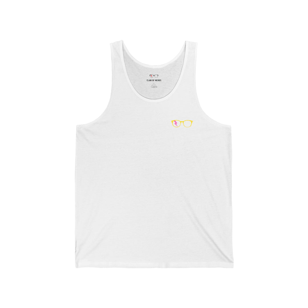 Yellow/Pink Glasses Men’s Tank by Clan of Nerds