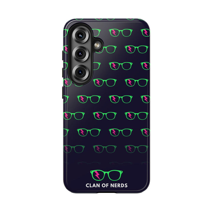 Green/Pink Glasses Pattern Tough Phone Case by Clan of Nerds