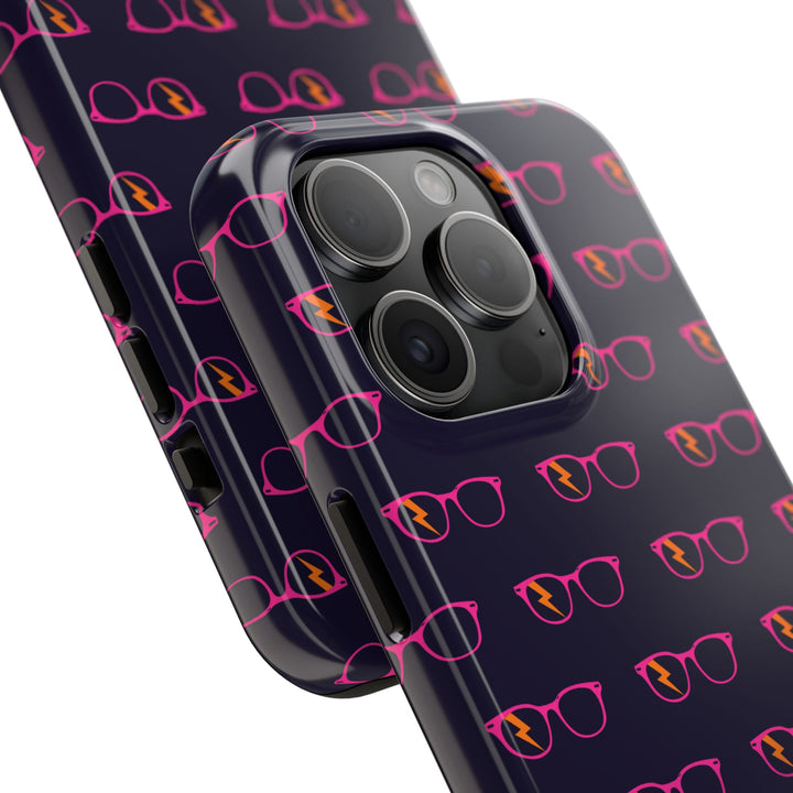 Pink/Orange Glasses Pattern Tough Phone Case by Clan of Nerds