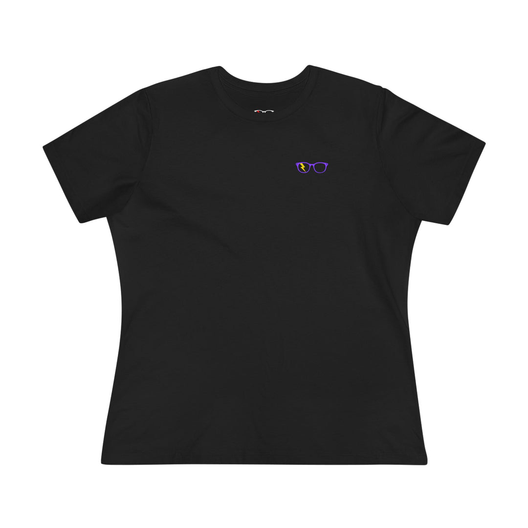 Purple/Yellow Glasses Women’s Tee by Clan of Nerds