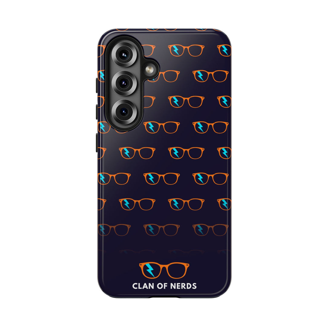 Orange/Cyan Glasses Pattern Tough Phone Case by Clan of Nerds