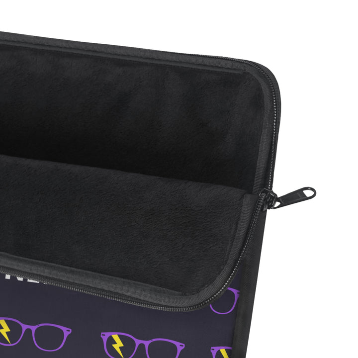 Purple/Yellow Glasses Pattern Laptop Sleeve by Clan of Nerds
