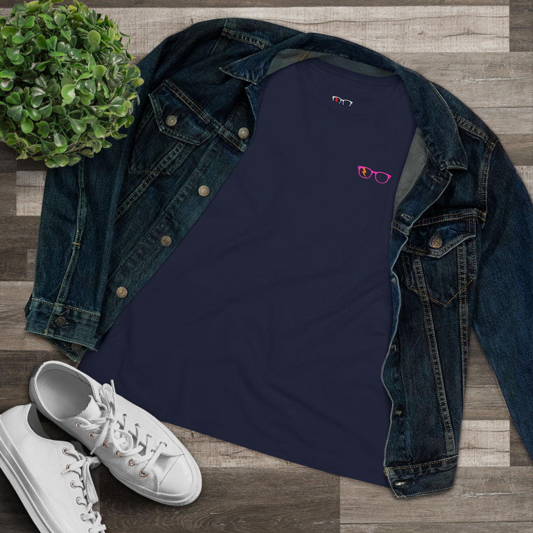 Pink/Orange Glasses Women’s Tee by Clan of Nerds