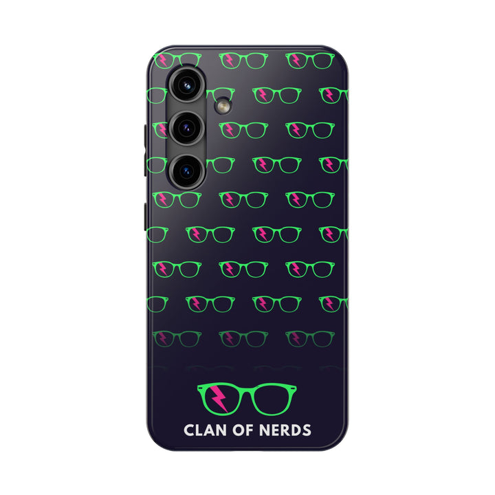 Green/Pink Glasses Pattern Tough Phone Case by Clan of Nerds