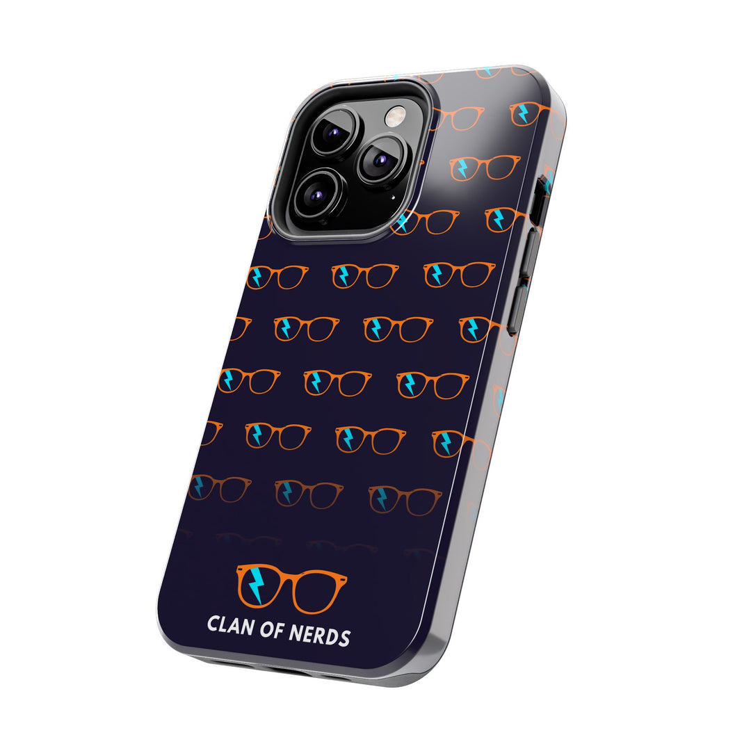 Orange/Cyan Glasses Pattern Tough Phone Case by Clan of Nerds
