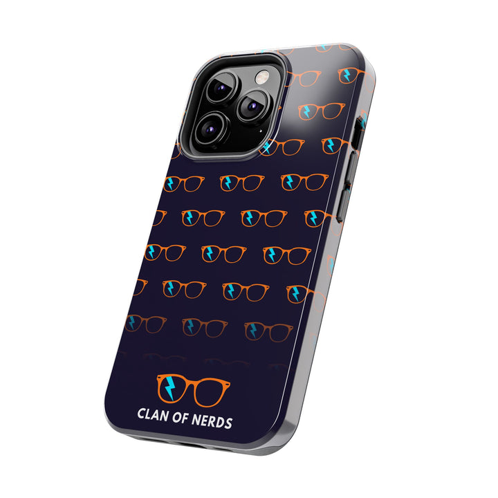 Orange/Cyan Glasses Pattern Tough Phone Case by Clan of Nerds