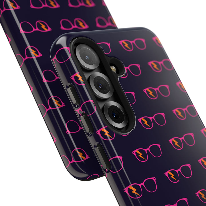 Pink/Orange Glasses Pattern Tough Phone Case by Clan of Nerds