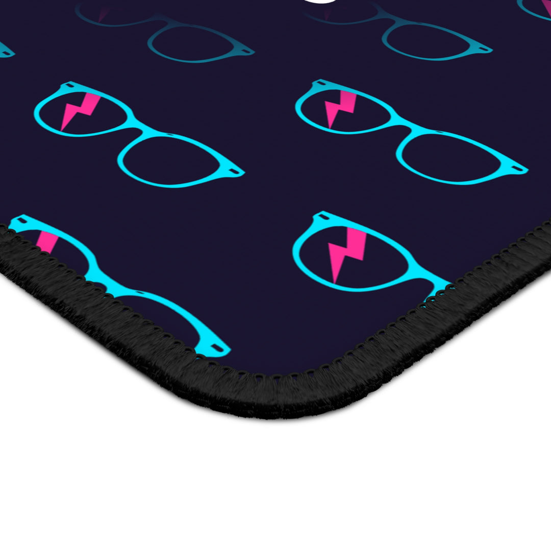 Cyan/Pink Glasses Pattern Mouse Pad by Clan of Nerds
