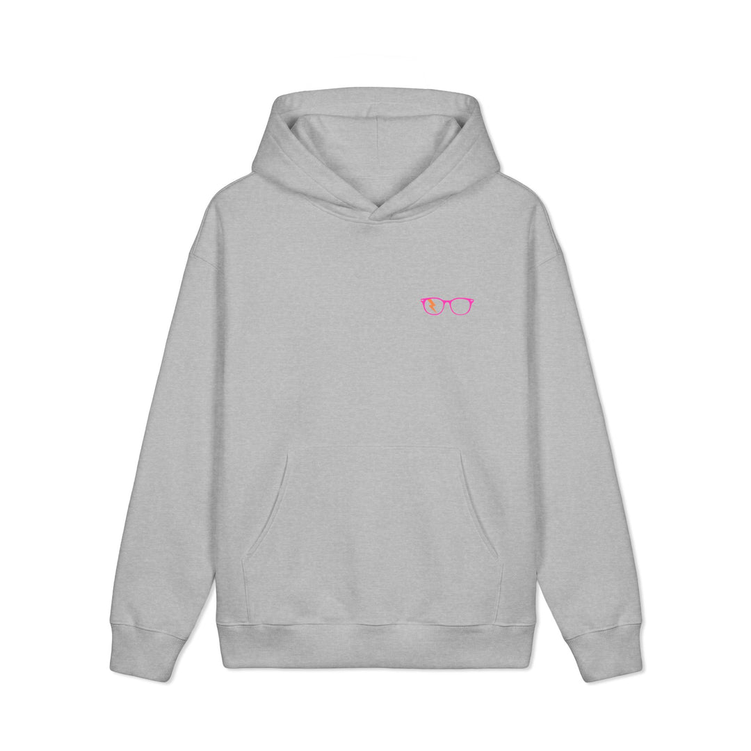Pink/Orange Glasses Men’s Hoodie by Clan of Nerds