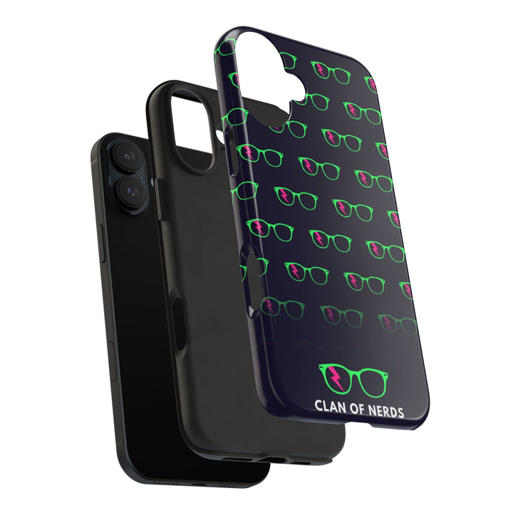 Green/Pink Glasses Pattern Tough Phone Case by Clan of Nerds