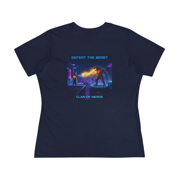 Defeat the Beast Women’s Tee by Clan of Nerds