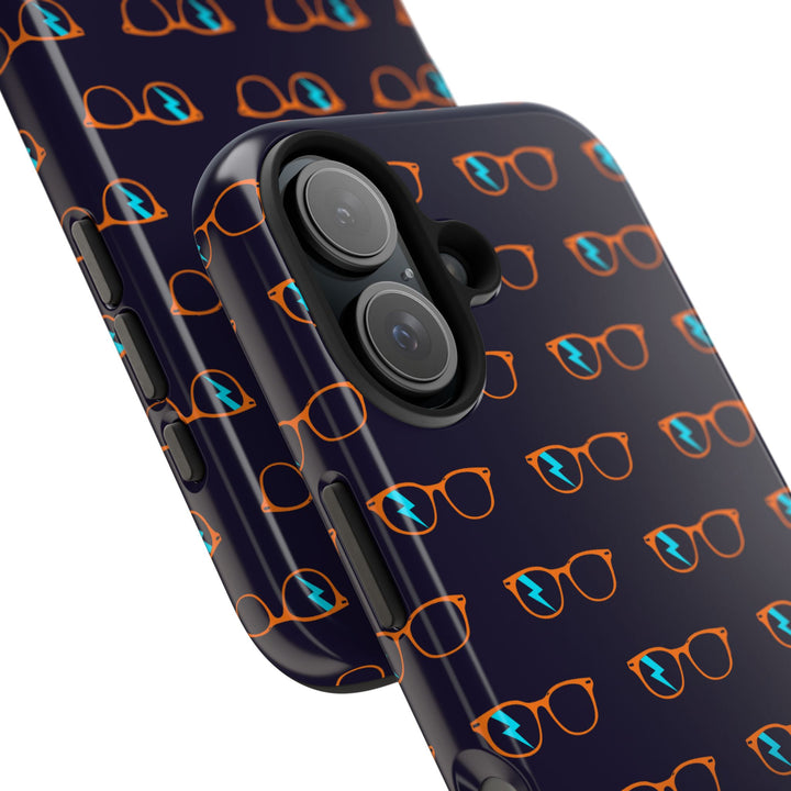 Orange/Cyan Glasses Pattern Tough Phone Case by Clan of Nerds