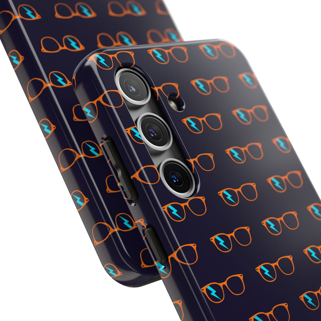 Orange/Cyan Glasses Pattern Tough Phone Case by Clan of Nerds