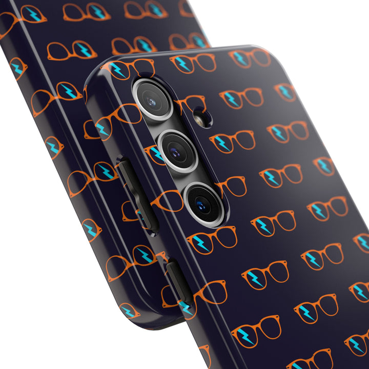 Orange/Cyan Glasses Pattern Tough Phone Case by Clan of Nerds