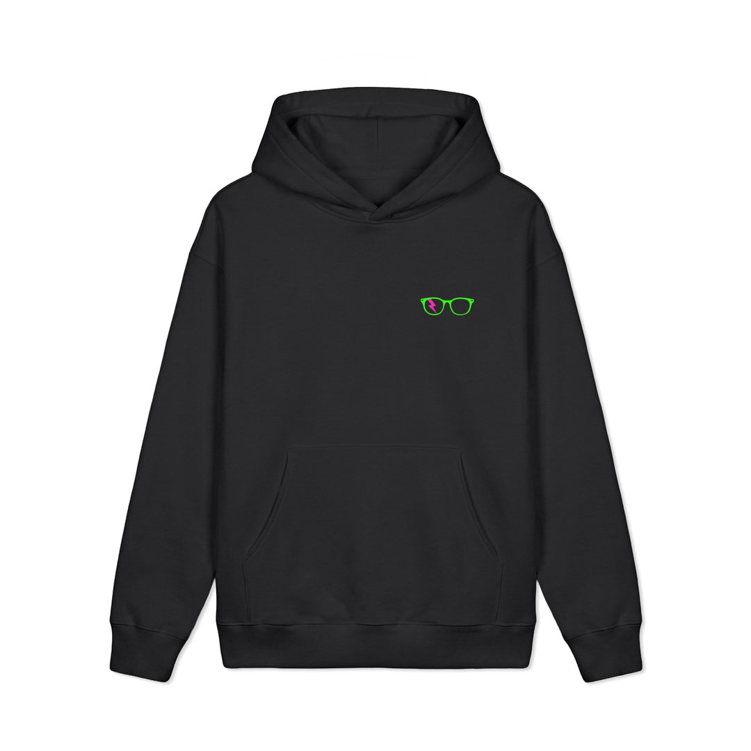 Green/Pink Glasses Men’s Hoodie by Clan of Nerds