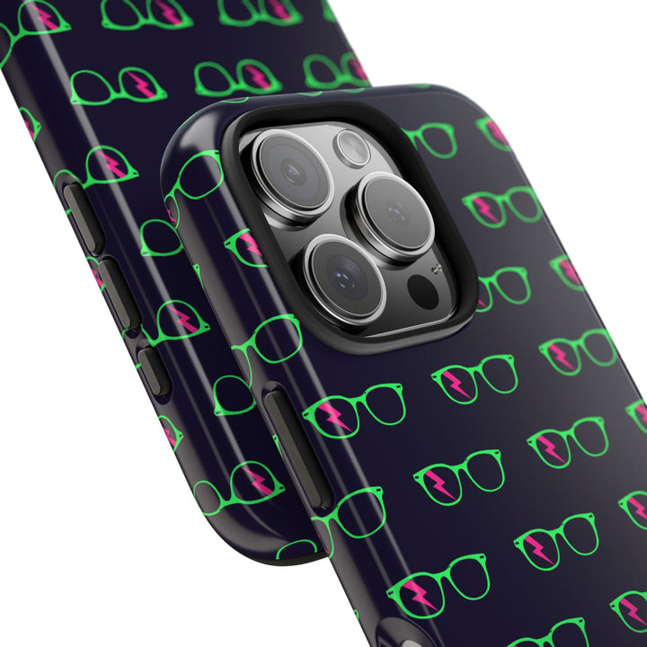 Green/Pink Glasses Pattern Tough Phone Case by Clan of Nerds