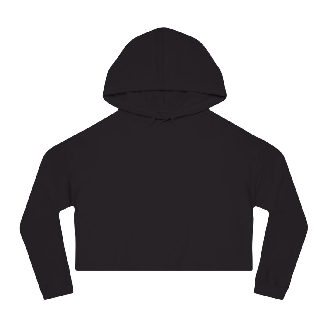 Green/Pink Glasses Women’s Cropped Hoodie in Black