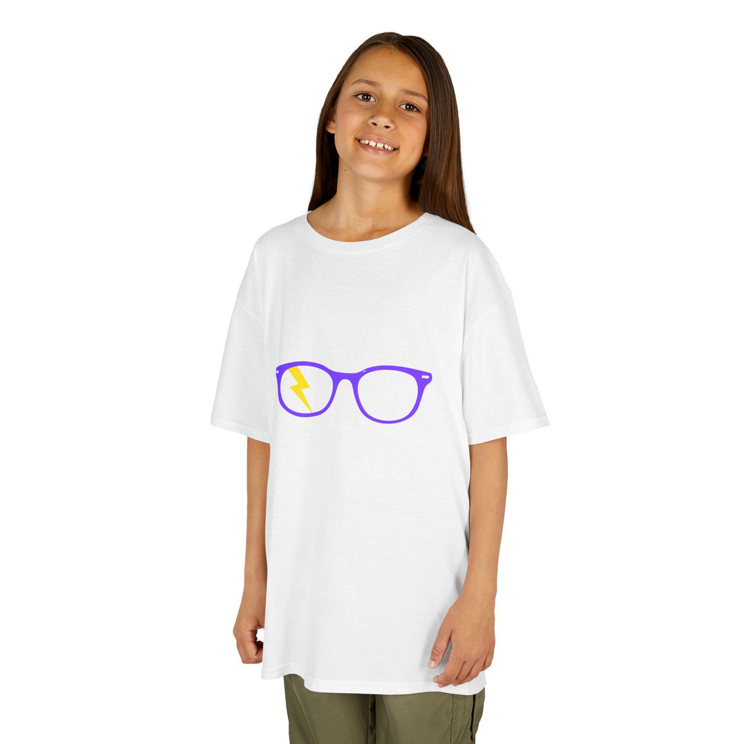 Purple/Yellow Glasses Kids Tee by Clan of Nerds