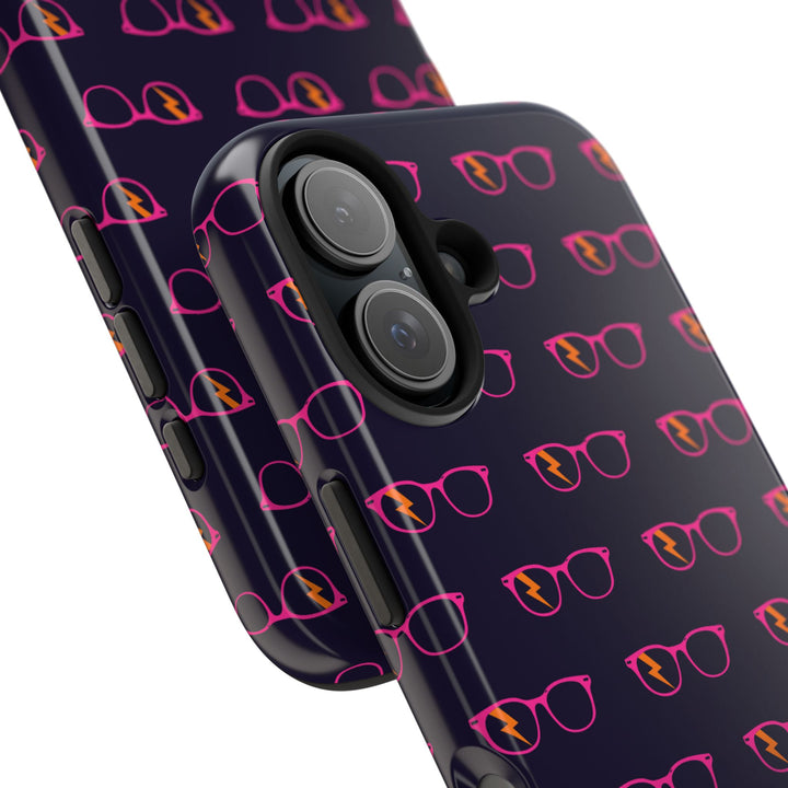 Pink/Orange Glasses Pattern Tough Phone Case by Clan of Nerds