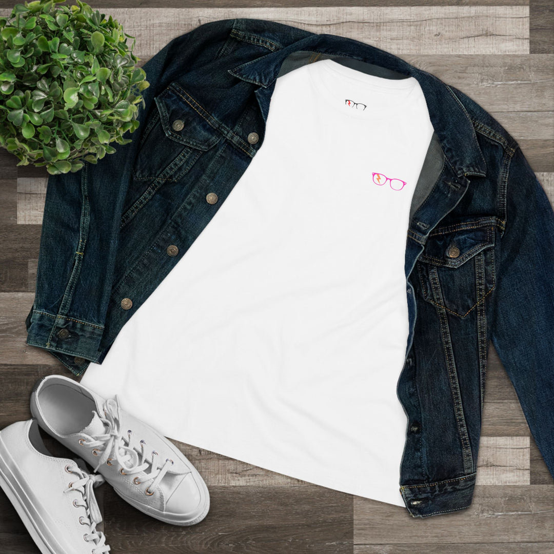 Pink/Orange Glasses Women’s Tee by Clan of Nerds