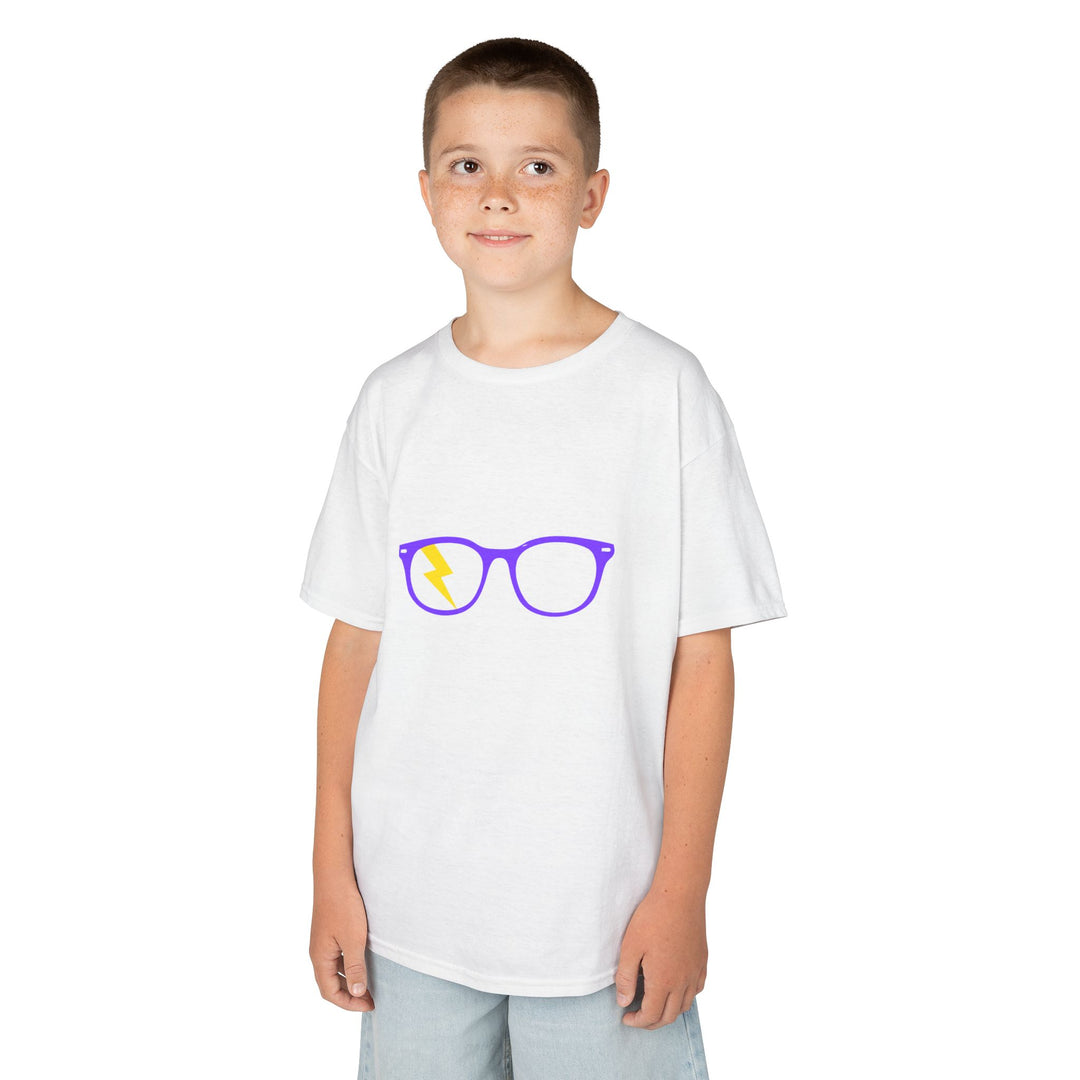 Purple/Yellow Glasses Kids Tee by Clan of Nerds