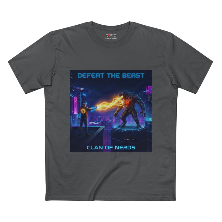 Defeat the Beast Tee in Charcoal