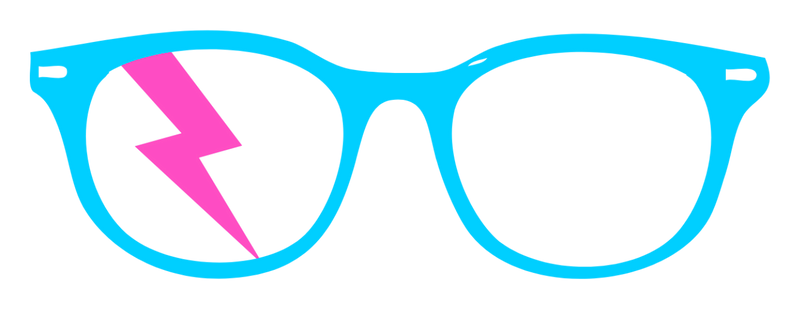 Cyan / Pink Glasses — original artwork