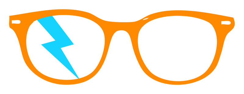 Orange / Cyan Glasses — original artwork