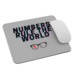 "Numbers Rule" Gray Mousepad