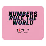 "Numbers Rule" Pink Mousepad